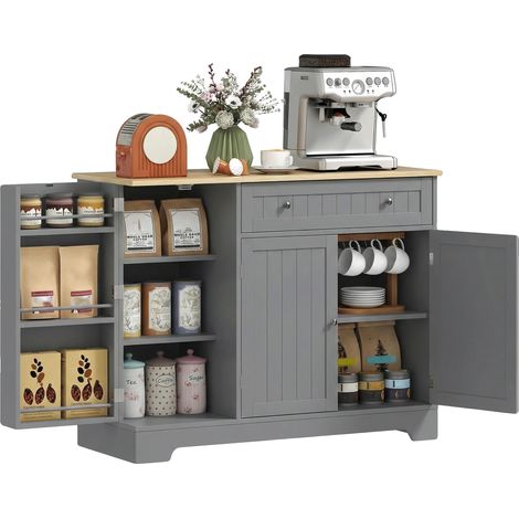 Buffet, Étagères Réglables, Design Minimaliste Moderne, GRIS FONCÉ (1/5)