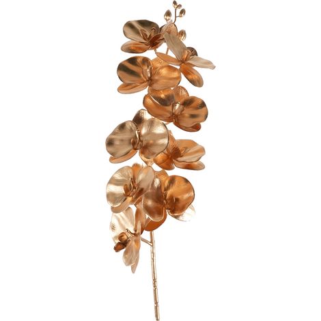 ARPIMEX Ramo Phalaenopsis 9 Fiori Decorazione di Natale H 90 Cm Oro