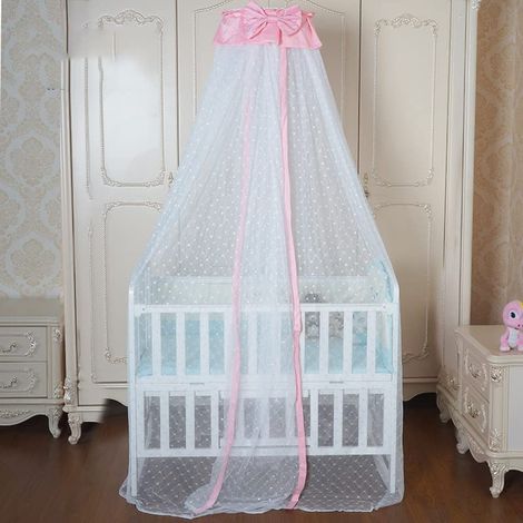 Moustiquaire pour lit bébé/berceau (rose) (1/5)