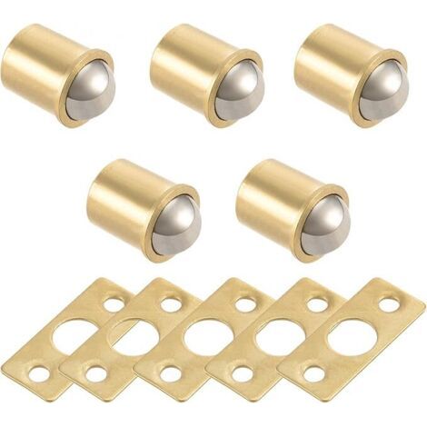 Serrure à bille pour porte d'armoire en laiton plaqué diamètre 11mm, 5 pièces (1/4)