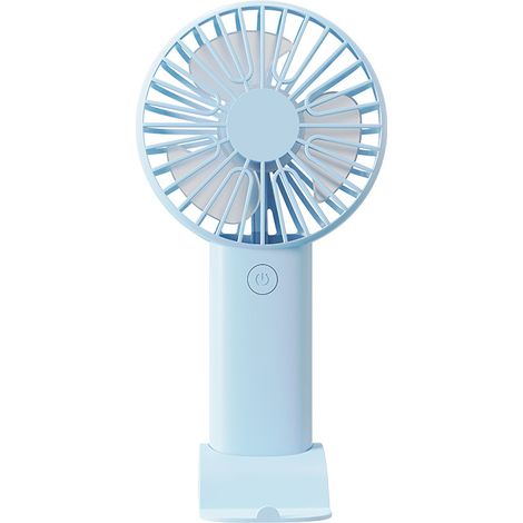 Ventilador portátil – Tres velocidades ajustables – Nivel de ruido inferior a 36 decibelios – Dimensiones9,5 x 3,4 x 18,5 cm – Material HIPS – Azul (1/5)