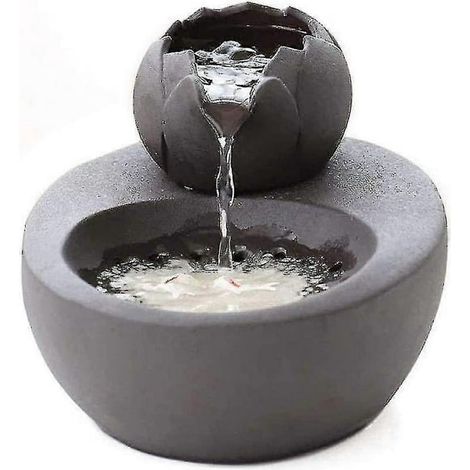 Ceramic Cat Fountain - Lotus Vertical Pet Water Dispenser (1/3)