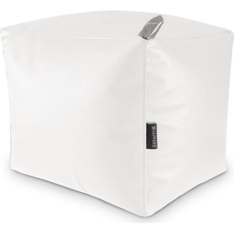 Puff Cuadrado Polipiel Indoor Blanco Happers (1/3)
