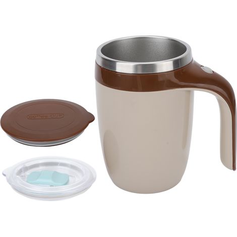 Mug mélangeur magnétique automatique en acier inoxydable, portable et électrique, idéal pour les personnes âgées et les personnes handicapées (café/lait). (1/5)
