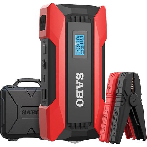 SABO 1200A Peaks 8000mAh Car Jump Starter 12.0V Automobile Battery Booster Power Pack Support Low-Te