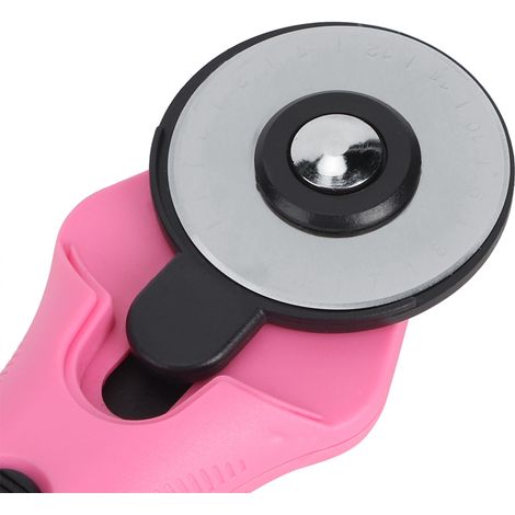 Couteau Rotatif pour Couture Cutter 45mm Accessoires pour Fabric Étanche Rose Rouge Matériel Haute Qualité Ergonomique Poignée Confortable