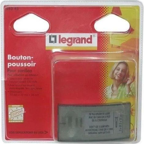 Legrand, Interruttore citofono da interno - 230 V, Nero (schwarz)