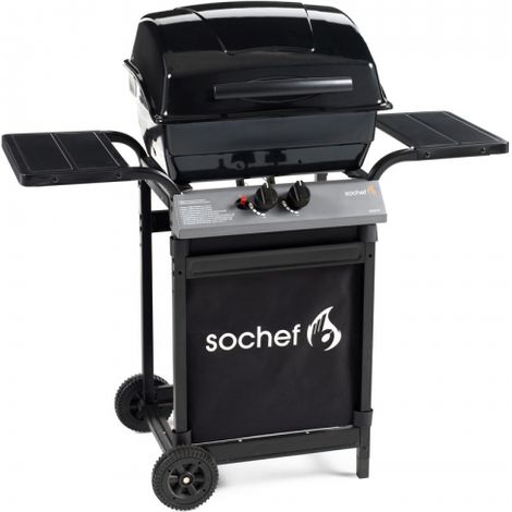 Barbecue a gas Sochef Pepito cottura a pietra lavica con ruote (1/10)