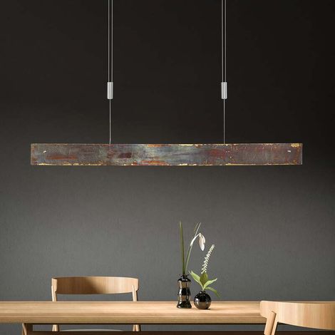 [GEBRAUCHT] B-Ware quitani Pendelleuchte Hängeleuchte Malu LED Lampe dimmbar gold oxidiert 100 cm (1/2)