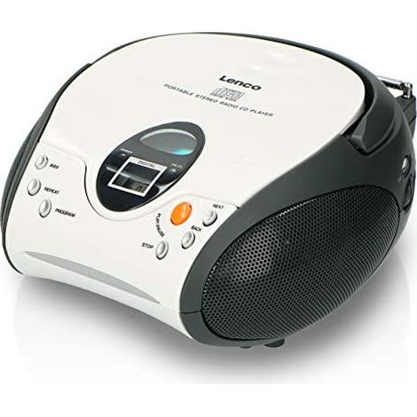 Radio fm stereo portable avec cd blanc (1/5)