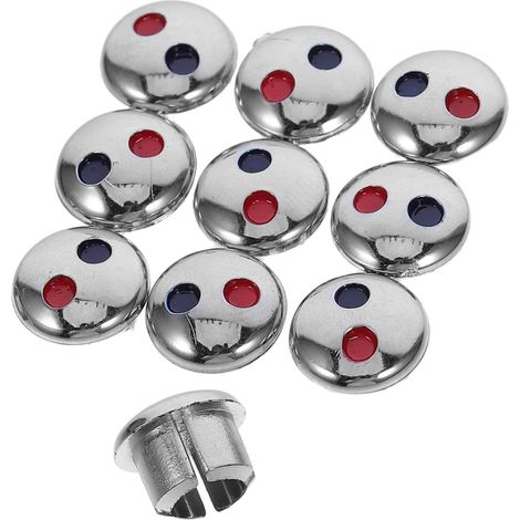 Boutons D’index pour Poignée de Robinet, Abs Argenté, 10 Pièces (1/5)