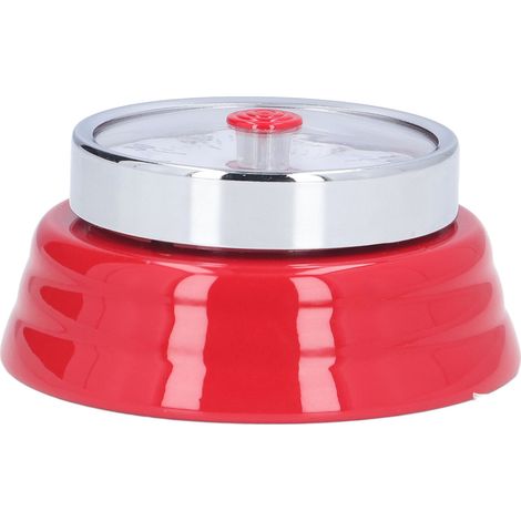 Minuteur de cuisine magnétique 70dB multifonctionnel portable mural en acier inoxydable classique rétro rouge (1/5)