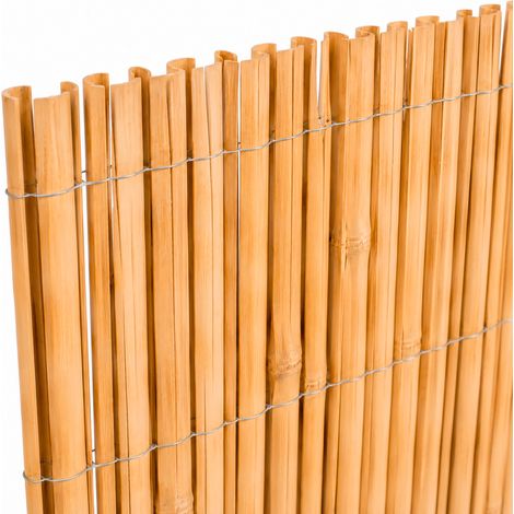 Arella In Bamboo Naturale A Canna Spaccata Per Recinzione E Privacy Decorazione Giardino Balcone Canniccio Frangivento Resistente Bambù Con Filo Metallico 1.5 X 3 Metri
