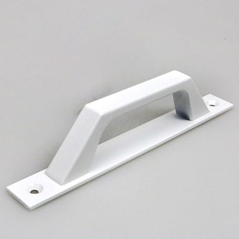 Maniglie per cancelli, maniglie per porte in legno, maniglie per ante di mobili e armadi, maniglie per capanni, maniglie per ferramenta, con viti di montaggio, bianche, interasse fori 6,9 pollici / (1/5)