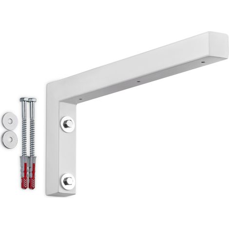 SOTECH Wandkonsole Regalkonsole Waschtischkonsole in L-Form 350 x 150 x 30 mm, weiß matt pulverbeschichtet, 1 Stück