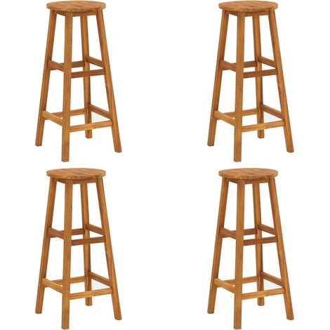 Tabourets de bar lot de 4 bois d'acacia solide vidaXL