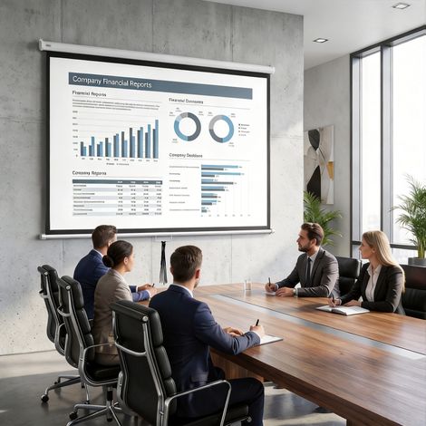 Beamer Leinwand 203 x 152 cm 100 Zoll 4:3/ 16:9 Projektionsleinwand Manuell für Heimkino (1/5)