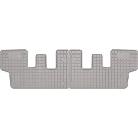 Alfombrillas de goma para coche: Citroën C4 Picasso II de 7 plazas - tercera fila (2013-2019) - color gris a juego.