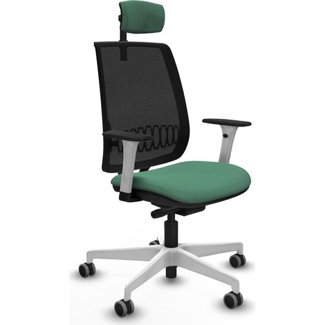 Chaise de bureau piqueras y crespo Alares blanc soutien lombaire ajustable (1/2)