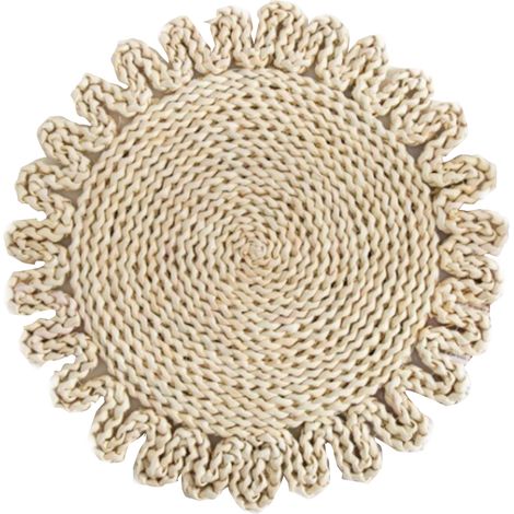 Juego de protectores de mesa – manteles de fibras naturales – 38 cm de diámetro – Ecológico (1/5)
