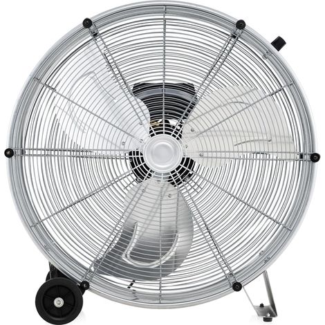 1 Ventilateur De Sol, Métal, 3 Vitesses, Roulettes Caoutchouc, Entrepôt