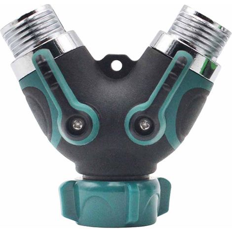 Inverseur de robinet à 2 voies, inverseur de tuyau d'arrosage, robuste pour une utilisation extérieure et intérieure. (1/5)