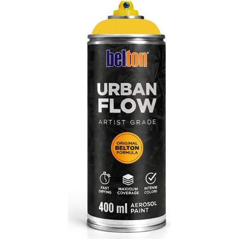 Bombe de peinture - Jaune signal - Belton - Urban Flow - 400ml - Haute couvrance