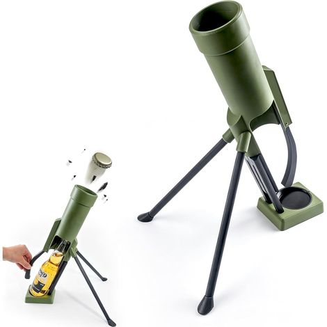 Mörser-Flaschenöffner, 51-mm-Bierflaschenöffner, praktischer, freihändiger Bierflaschenöffner, taktischer Kronkorkenwerfer, 330-ml-Bierflaschenöffner für Zuhause, Partys, Bars und Büro