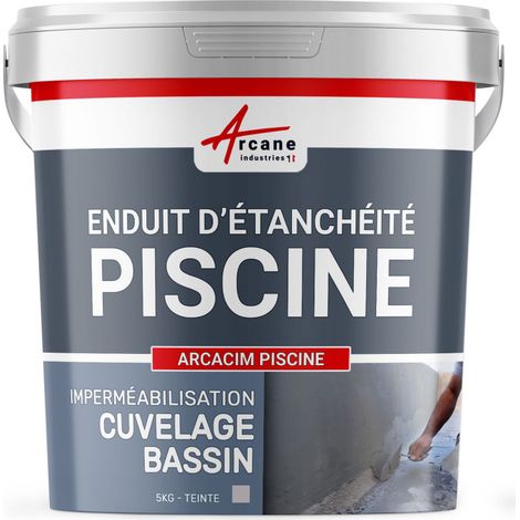 Wasserdichte Versiegelung für betonierte und gemauerte Pools und Becken - ARCACIM PISCINE - Grau - 5 kg