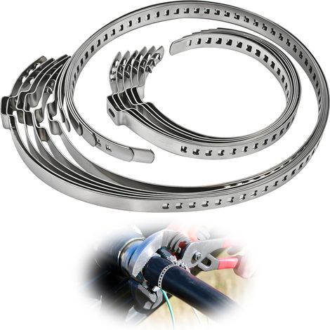 Lot de 12 colliers de serrage pour soufflet de cardan CV, 25-50mm et 50-120mm, colliers en acier inoxydable pour arbres de transmission, étanches, antirouille, durables (1/5)