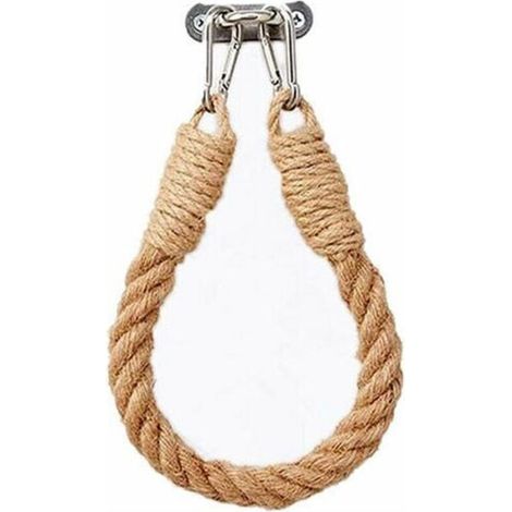 Toilettenpapierhalter, Handtuchhalter aus Hanfseil für Bad und Küche, Toilettenpapierhalter (Gelb) - Crezuo