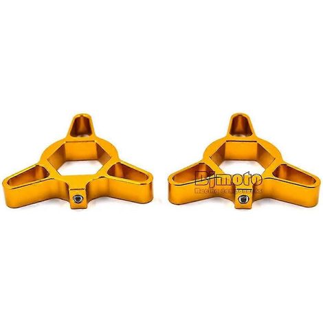 Paar Motorrad-Vorspannungseinsteller (17 mm, CNC-gefräst, Aluminium) für Rennsport-Vorderradgabeln, passend für Kawasaki ZX6R, ZX9R, ZX12R, Yamaha YZF R6, YAF600, FAZER1000 – Gold