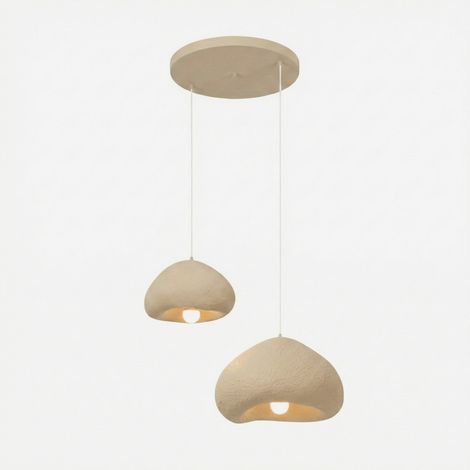 Pendelleuchte mit 2 Flammen aus Metall Lora 30-40 (1/4)