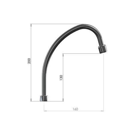 Grifo para lavabo Grandsire modelo Crosse cromado 15 cm