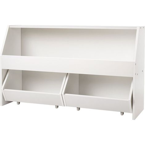 Meuble de rangement pour jouets, étagère en bois pour enfants avec rangement, armoire à jouets avec 2 tiroirs mobiles, rangement idéal pour chambre, chambre d'enfant, salon, entrée, école maternelle, (1/5)
