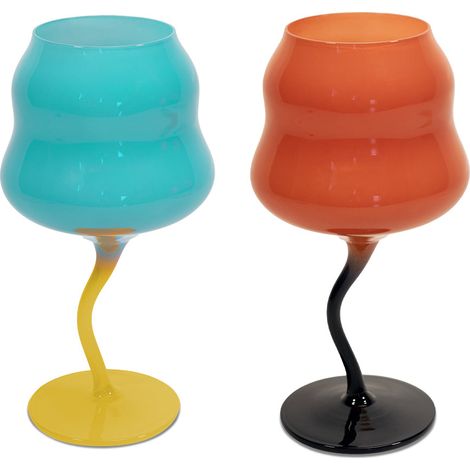 WD LifeStyle Set 2 Calici Cocktail 450 Ml Azzurro Giallo, Arancio Blu (1/3)