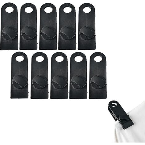 Pince à Bâche Réglables en Plastique Clips de Tente Anti-Dérapants avec Design Bouche d’Alligator Pince pour Bâche Windproof pour Auvents Voiles d’Ombrage 8x3x2,5cm (1/5)