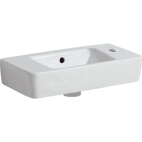 Geberit Selnova - Lave-mains 500x250 mm, avec un trou de robinetterie à droite, avec trop-plein, blanc 501.507.00.7 (1/2)