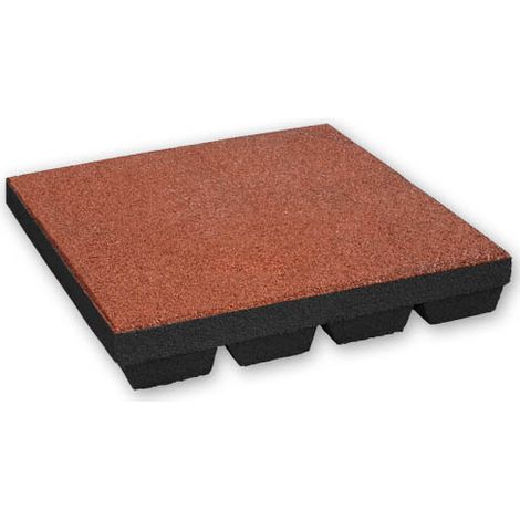 Rubber tegels 55 mm - 1 m2 (4 tegels van 50 x 50 cm) - Rood