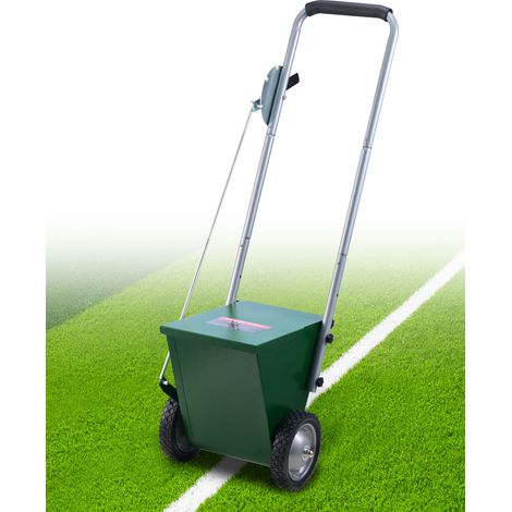 VEVOR Segnalinee a Secco per Campi da Gioco, 2 Ruote, Linee 50-100 mm, Segnalinee Regolabili, con Maniglia di Regolazione in Gomma, Capacita Polvere 11,3 kg, per Baseball Infield, Verde