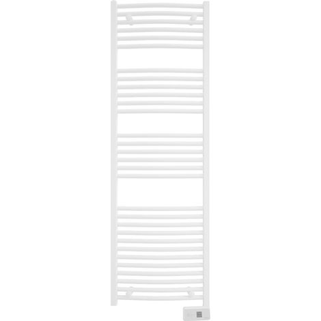 Sauter – Sèche-serviettes eau chaude 750W – H162.5 x l50 cm – Acier blanc galbé – Thermostat électronique avec programmation hebdomadaire