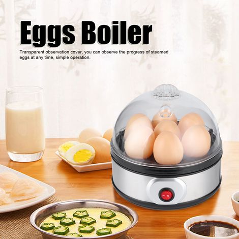 Mini cuiseur à œufs multifonctionnel en acier inoxydable, petit appareil à petit-déjeuner, prise 220/240 V. (1/5)