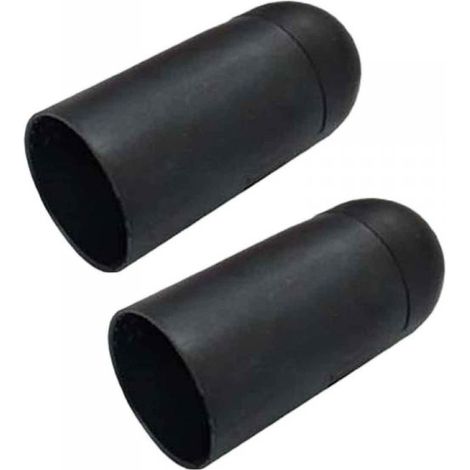 2 Pezzi Portalampade E14, Portalampada in Termoplastico Nero Slim Cilindro