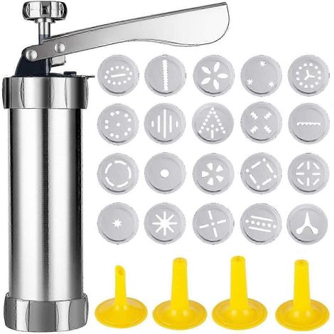 Pistolet à biscuits en acier inoxydable avec 20 formes et 4 (1/5)