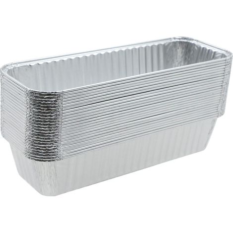 Ramequin Aluminium - 21,5 x 7,8 x 4,3 cm - Para Barbacoa Recolección Grasa Cocción Exterior - Lote De 25 (1/5)