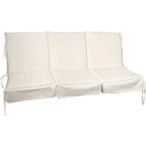 CUSCINO per DONDOLO 3 Posti 96X160 cm PAPILLON POLY 180 gr BEIGE Con Volant