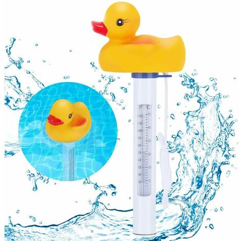 Thermomètre de piscine flottante Thermomètre de piscine Dessus Résistant Piscine Pour Spas--canard jaune (1/5)