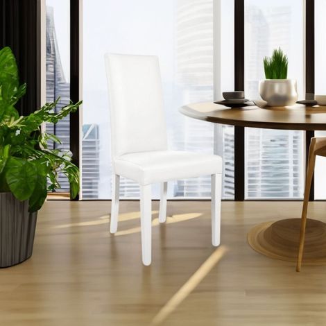 Sedia Nancy ecopelle colore bianco (1/3)