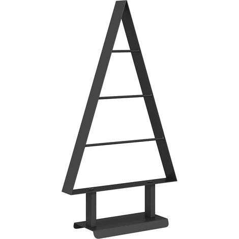 Árbol de Navidad de metal con soporte Negro 60 cm Acero vidaXL