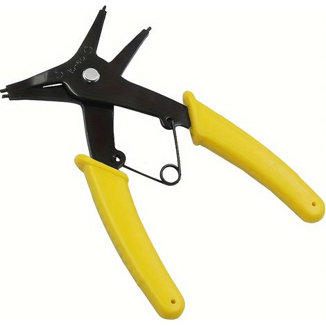 Pince multifonction 2-en-1 pour anneaux élastiques (pince à circlips / pince coudée) pour la réparation automobile et moteur. (1/5)